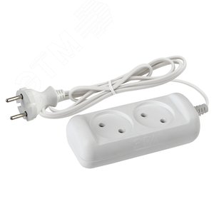 Изображение товара Удлинитель электрический UX-2-5m без заземления 2 розетки 5м ШВВП 2x0,75мм2 6А (шт)