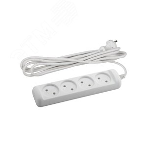 Изображение товара Удлинитель электрический UX6-4-5m без заземления 4 розетки 5 м ПВС 2x0,75мм2 6А (шт)