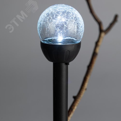 Светильник уличный Капля на солнечной батарее холодный белый высота 33 см 1 LED ERASF23-15 - фото 3