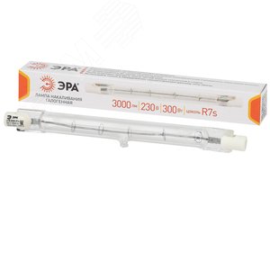 Лампа галогенная J118-300W-R7s-230V (галоген J118 300Вт нейтр R7s) (10/500/18000)