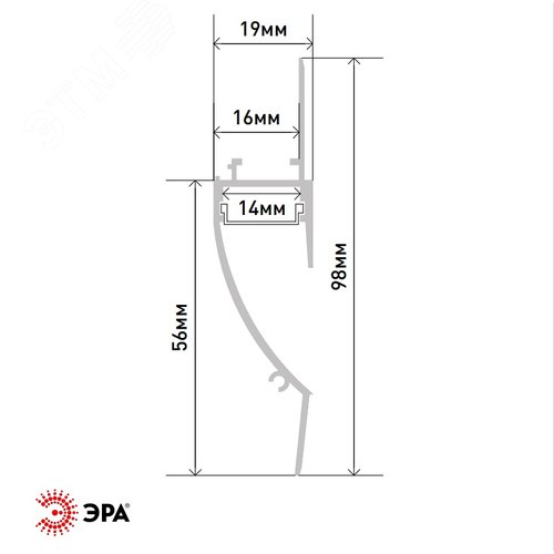 Комплект с анодированным профилем под штукатурку 9818 98х18,8мм 2,5м - фото 8