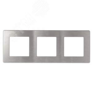 Изображение товара Рамка для розеток и выключателей 3 поста алюминий пластик ЭРА 12 12-5103-03 (шт)