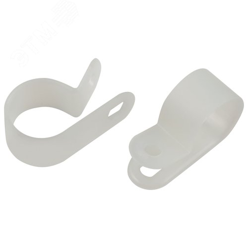 Изображение товара Скоба кабельная нейлоновая под винт 6 мм NO-225-290 белая 10 шт (упак)