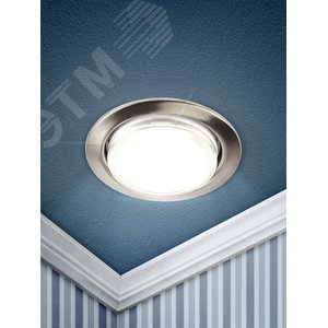 Светильник встраиваемый KL35 SN /1 (к) под лампу Gx53 220V 13W сатин никель (80/1680) - фото 9