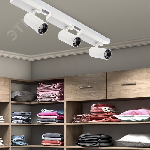 Светильник трековый трёхфазный STR-30-99-40K-W30 регулируемый луч 4000K белый - фото 9