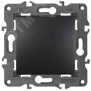 Изображение товара Кнопка, 10АХ-250В, Elegance, антрацит (10/100/3000) 14-1111-05 (шт)