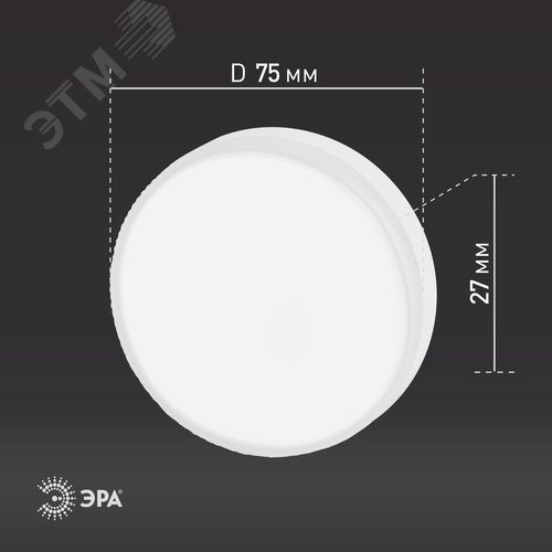 Лампа светодиодная LED 10 Вт 800Лм 4000К таблетка (GX53) нейтральный GX53 220-240В LED GX-10W-840-GX53 R (10-PACK) Red Line - фото 2