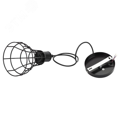 Подвес PL10 BK металл, E27, max 60W, d135 мм, черный (20/240) - фото 10