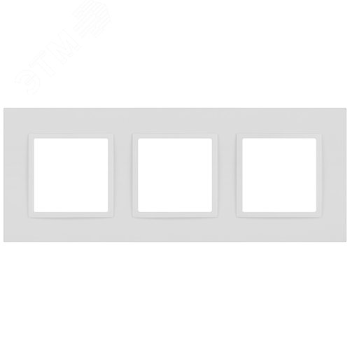 Изображение товара Рамка для розеток и выключателей 3 поста белый матовый пластик ЭРА Elegance 14-5013-01М (шт)