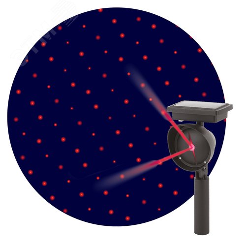 Садовый проектор на солнечной батарее, пластик, 34 см ERAPR024-01 - фото 7