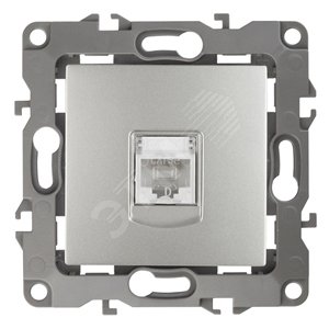 Изображение товара Розетка информационная RJ45, Эра12, алюминий, 12-3107-03 (шт)