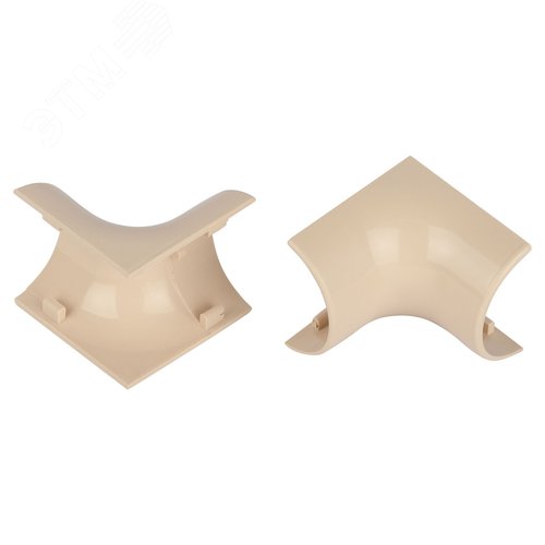 Изображение товара Угол внутренний для полукруглого кабель-канала 30х13мм бежевый IC-KK-30-13-B 2шт/комплект (упак)