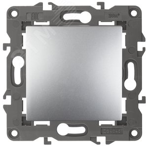 Изображение товара Кнопка, 10АХ-250В, Elegance, алюминий (10/100/2500) 14-1111-03 (шт)