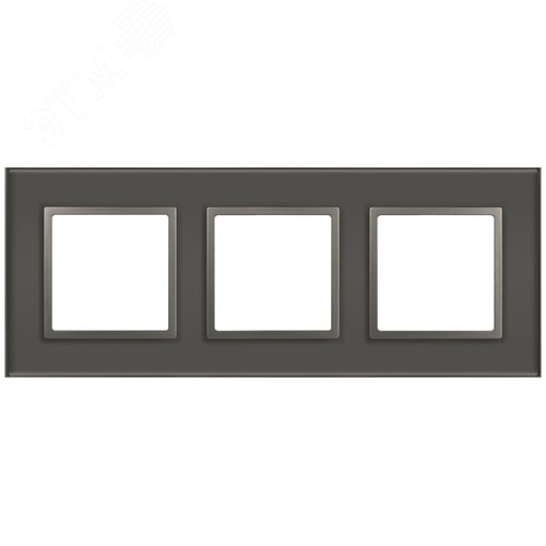 Изображение товара Рамка для розеток и выключателей 3 поста титан пластик ЭРА Elegance 14-5103-16 (шт)