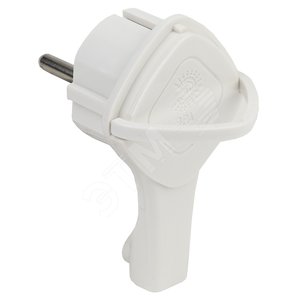 Изображение товара Вилка ультраплоская c/з 16 A с кольцом белая 10/60/1440 V5 U (шт)