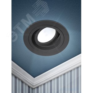 Светильник встраиваемый алюминиевый KL84 BK MR16/GU5.3 черный - фото 6