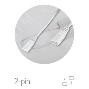 Кабель соединительный для фитолампы FITO-wire v.2 0.5 м коннекторы IEC C7- IEC C8 - фото 1