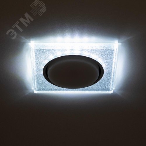 Светильник встраиваемый со светодиодной подсветкой DK LD50 CH/SHSL GX53 хром серебро - фото 9