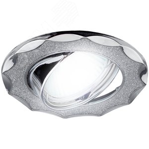 Светильник декор звезда со стеклянной крошкой MR16,12V/220V, 50W,хром/серебряный DK17 CH/SH SL - фото 2