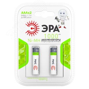 Изображение товара Батарейка HR03-2BL 1000mAh (20/240/16800) (шт)