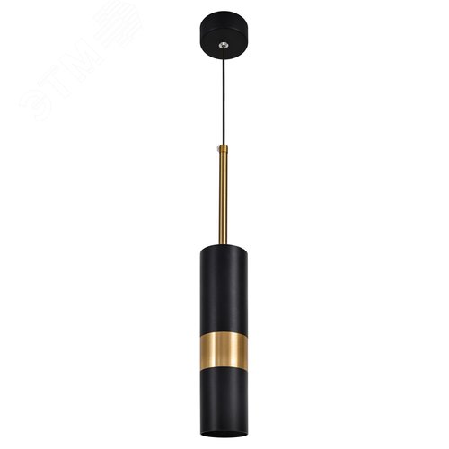 Светильник подвесной потолочный PL33 BK/GD MR16 GU10 цилиндр черный, золото - фото 5