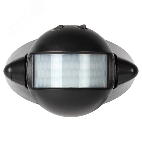 Датчик движения настенный инфракрасный 1200 Вт 180 градусов IP44, черный MD 03 - фото 2