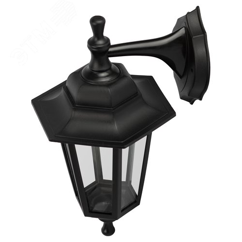 Светильник настенный НБУ 06-60-001 шестигранный черный IP44 Е27 max60Вт - фото 3