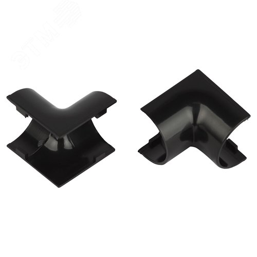 Изображение товара Угол внутренний для полукруглого кабель-канала 20х12мм графит IC-KK-20-12-GR 2шт/комплект (упак)