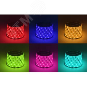 Лента светодиодная 14,4Вт/м 12В RGB IP65 60LED/м LS5050-14,4-60-12-RGB-IP65-1 - фото 3