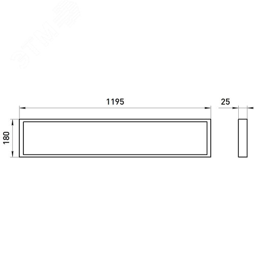 Светильник светодиодный 40Вт 4000K 3600Лм <1% IP40 1200х180 RA>90 с равномерной засветкой SPO-17-9-4K-40-90RA - фото 6
