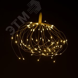 Новогодний декоративный подвесной светильник Салют, теплый белый, 90 LED, 2*ААА ENIS-90W