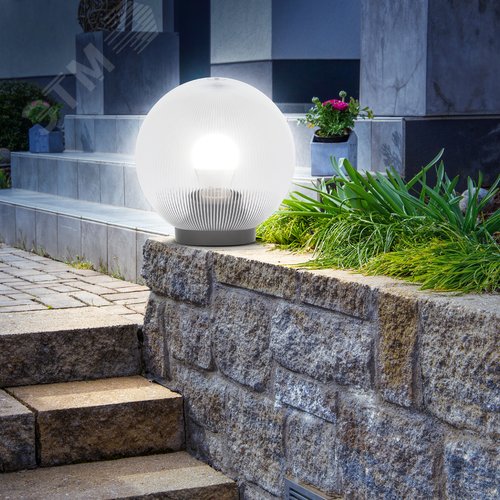 Светильник на опору/кронштейн НТУ 02-60-202 шар прозрачный призма IP44 Е27 max60Вт d200mm - фото 10