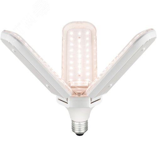 Фитолампа для растений светодиодная LED 30 Вт 3-х лепестковая Е27 полного спектра GREEN LINE ФИТО-30W-PFR-E27-GR - фото 2