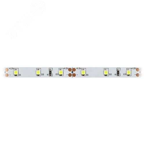 Лента светодиодная 4,8Вт/м 12В 6500К IP20 60LED/м KU-2835AD-60D-W - фото 3