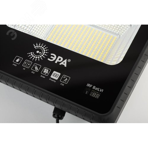 Прожектор светодиодный уличный на солнечных батареях 100W, 1200 Лм, 5000K, с датчиком движения, ПДУ, IP65 - фото 8