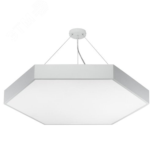 Светильник подвесной светодиодный 38 Вт 4000 Лм 4000K IP40 600х80 белый Geometria Hexagon SPO-121-W-40K-038 драйвер внутри - фото 3