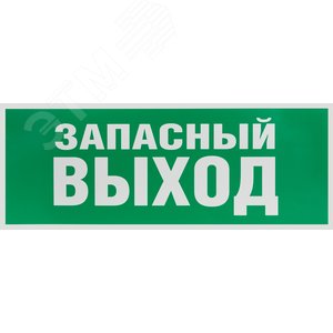 Этикетка самоклеющаяся запасной выход 350х130 зеленый для SSA-101 INFO-SSA-115 - фото 1
