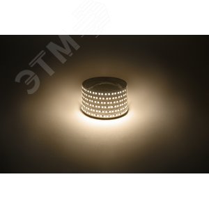 Лента светодиодная 14,4Вт/м 12В 3000К IP20 180LED/м LS2835-14,4-180-12-3000K-IP20-1 year-5m - фото 2