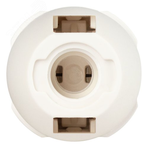 Патрон Е14 с кольцом пластик белый - фото 4