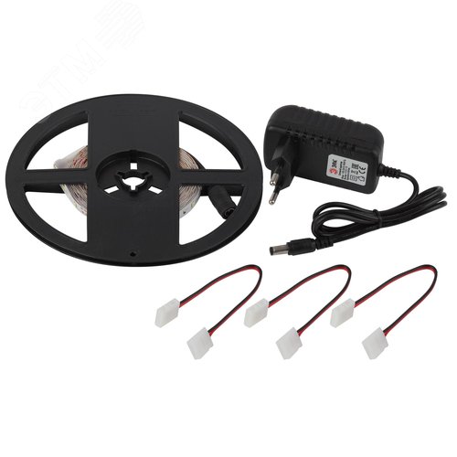 Комплект светодиодной ленты 4,8Вт/м 12В 2700К IP20 60LED/м 2835kit-4,8-60-12-IP20-2700-5m - фото 2