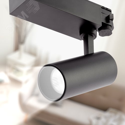 Светильник трековый трёхфазный SТR-30-36-30K-B20 узкий луч 3000K черный - фото 2