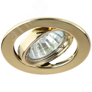 Изображение товара Светильник штампованный поворотный MR16,12V/220V, 50W золото ST2A GD (шт)