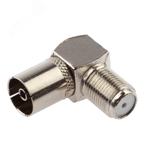 Изображение товара Переходник Simple RS-A03-1 гнездо F-гнездо TV угловой 1 шт (шт)