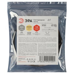 Лента светодиодная 19,2Вт/м 12В 3000К IP20 240LED/м LS2835-19,2-240-12-3000K-IP20-1 year-5m - фото 3