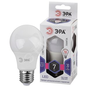 Изображение товара Лампа светодиодная LED 7 Вт 560Лм 6000К груша холодный E27 170-265В LED A60-7W-860-E27 Standart (шт)