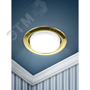 Светильник встраиваемый под лампу GX53 KL35 GD /1 (к) 220V, 13W, золото - фото 9