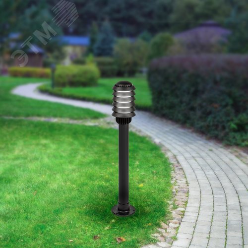 Светильник садово-парковый НТУ 01-60-015 Поллар напольный черный IP54 Е27 max60Вт h850мм - фото 10