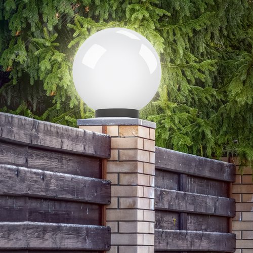 Светильник на опору/кронштейн НТУ 01-60-300 шар белый IP44 Е27 max100Вт d300mm - фото 4