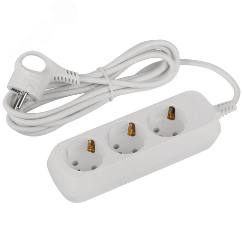 Изображение товара Удлинитель электрический 3 розетки с заземлением 3м ПВС 3x0.75мм2 UDL-10-330-E Greenline (шт)