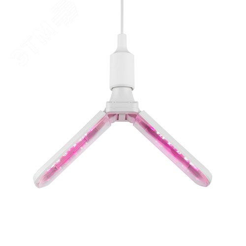 Фитолампа для растений светодиодная GREEN LINE ФИТО-20W-PL-E27-GR 2-х лепестковая красно-синего спектра 24 Вт Е27 - фото 1